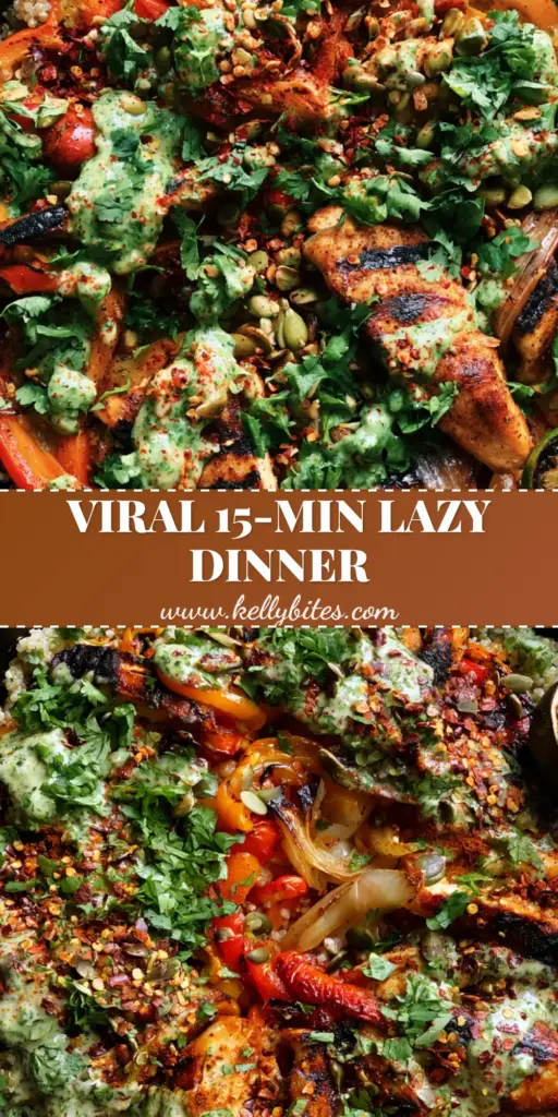 A healthy fajita skillet with seared chicken and quinoa, a perfect example of quick recipes for dinner. (quick recipes)
